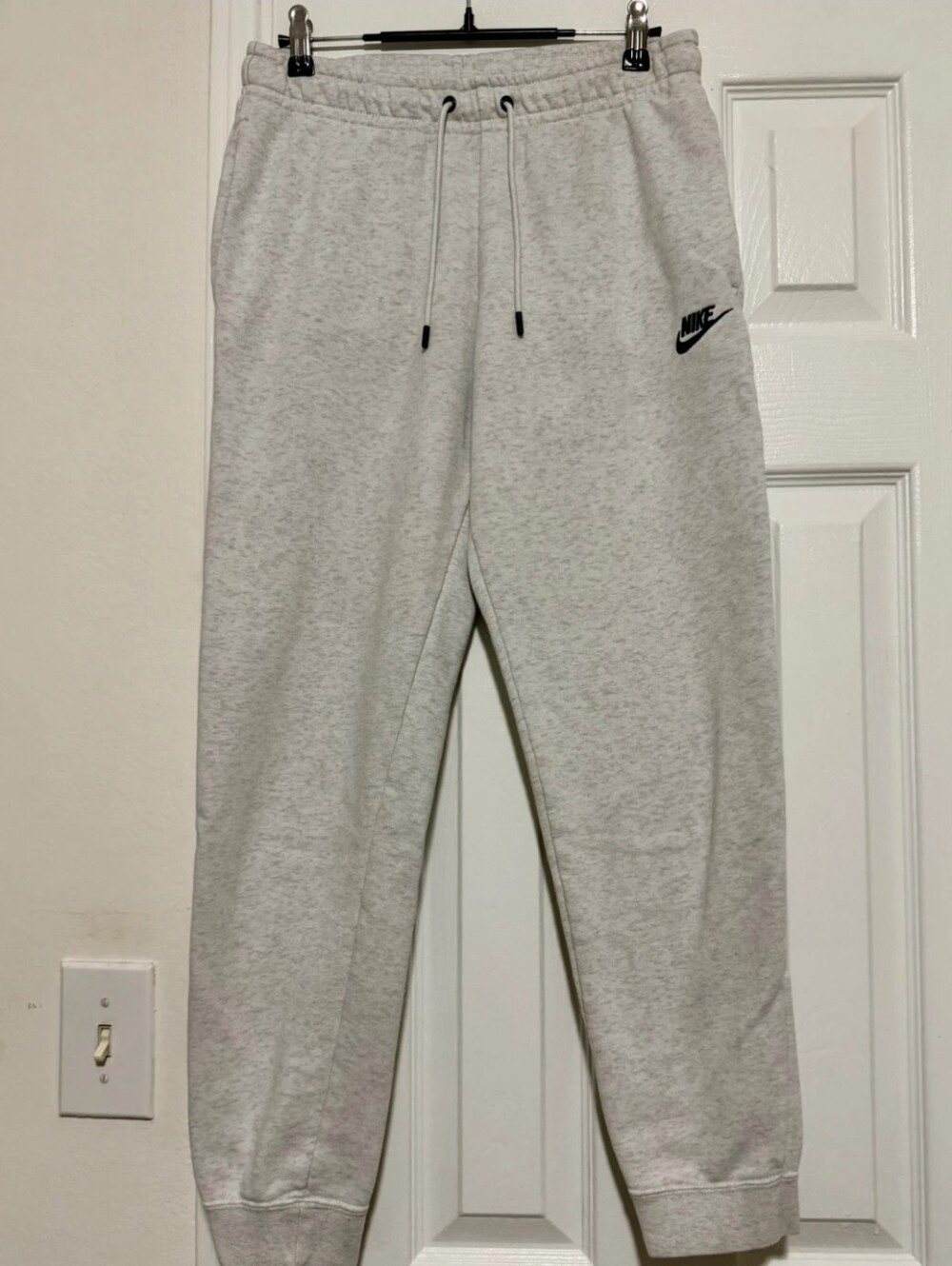 Nike Men’s Light Gray Fleece Jogger Pants